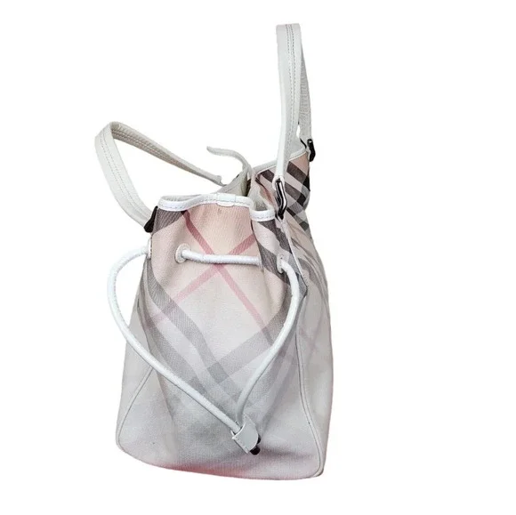 BURBERRY Nova Pop Degrade Small Bilmore Tote White - Picture 5 of 8